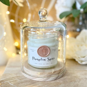 Pumpkin Spice Soy Wax Candle | 150g with candle cloche